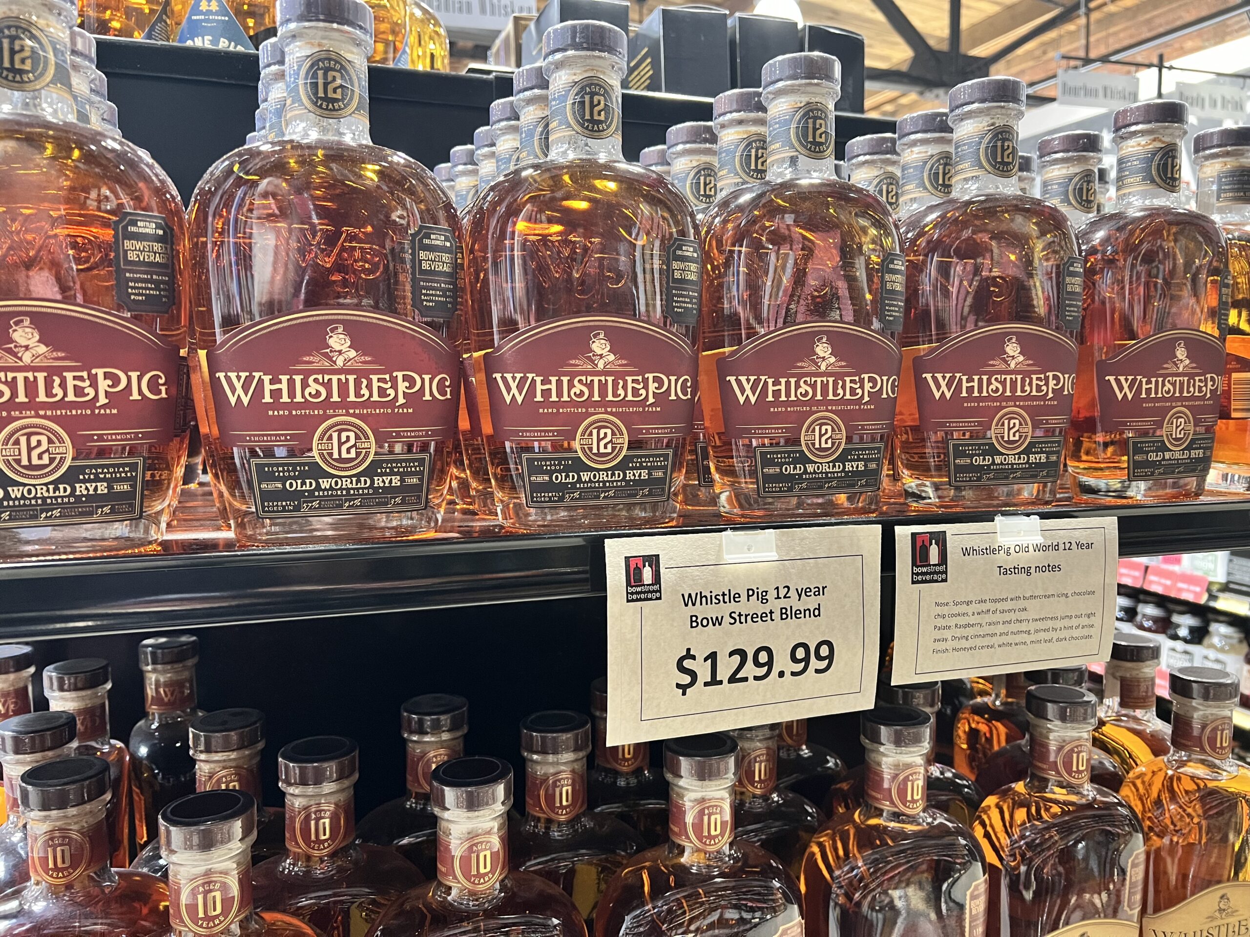 Whistle Pig is one of our most popular local whiskeys